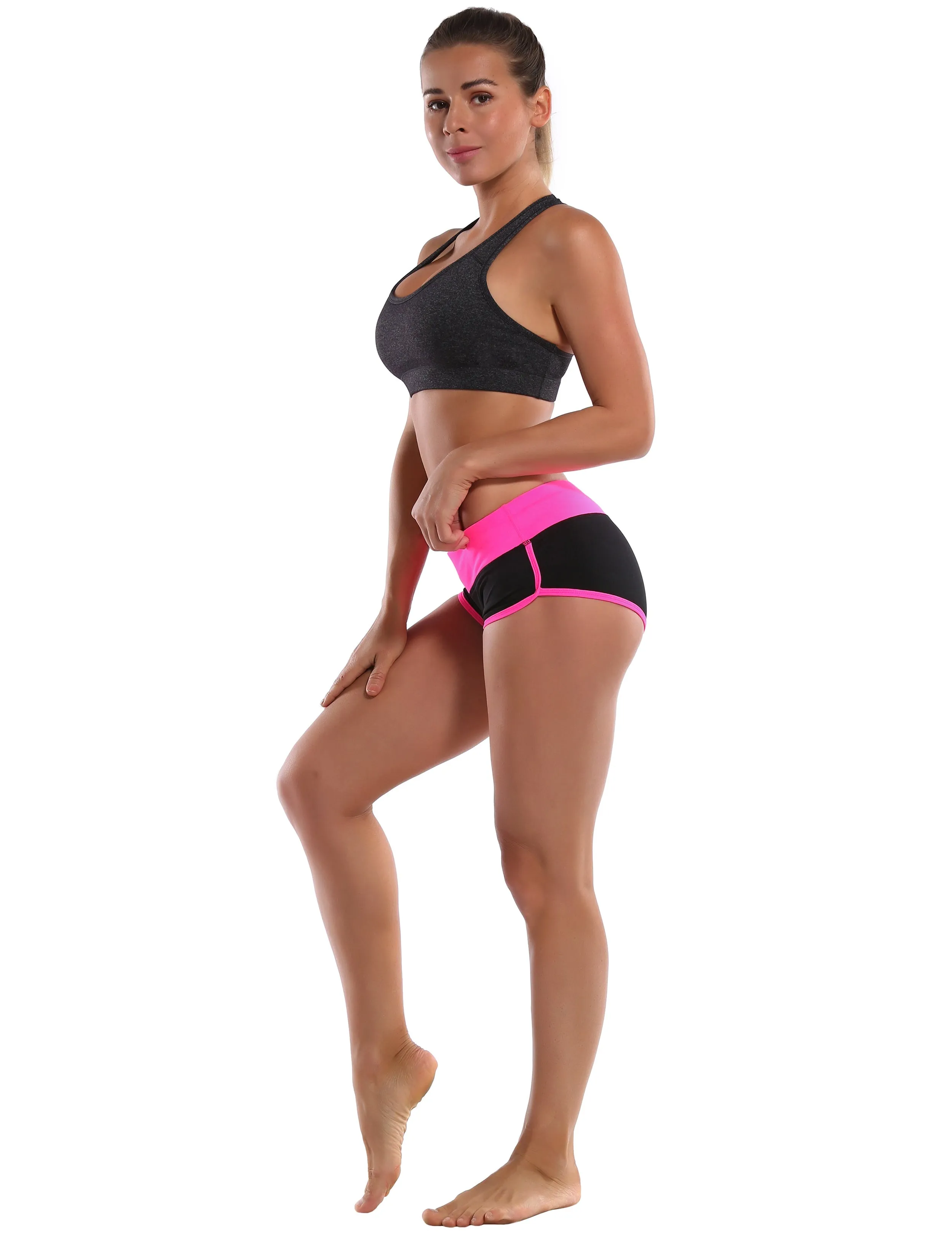 030 Sexy Booty Biking Shorts pink_black_Biking