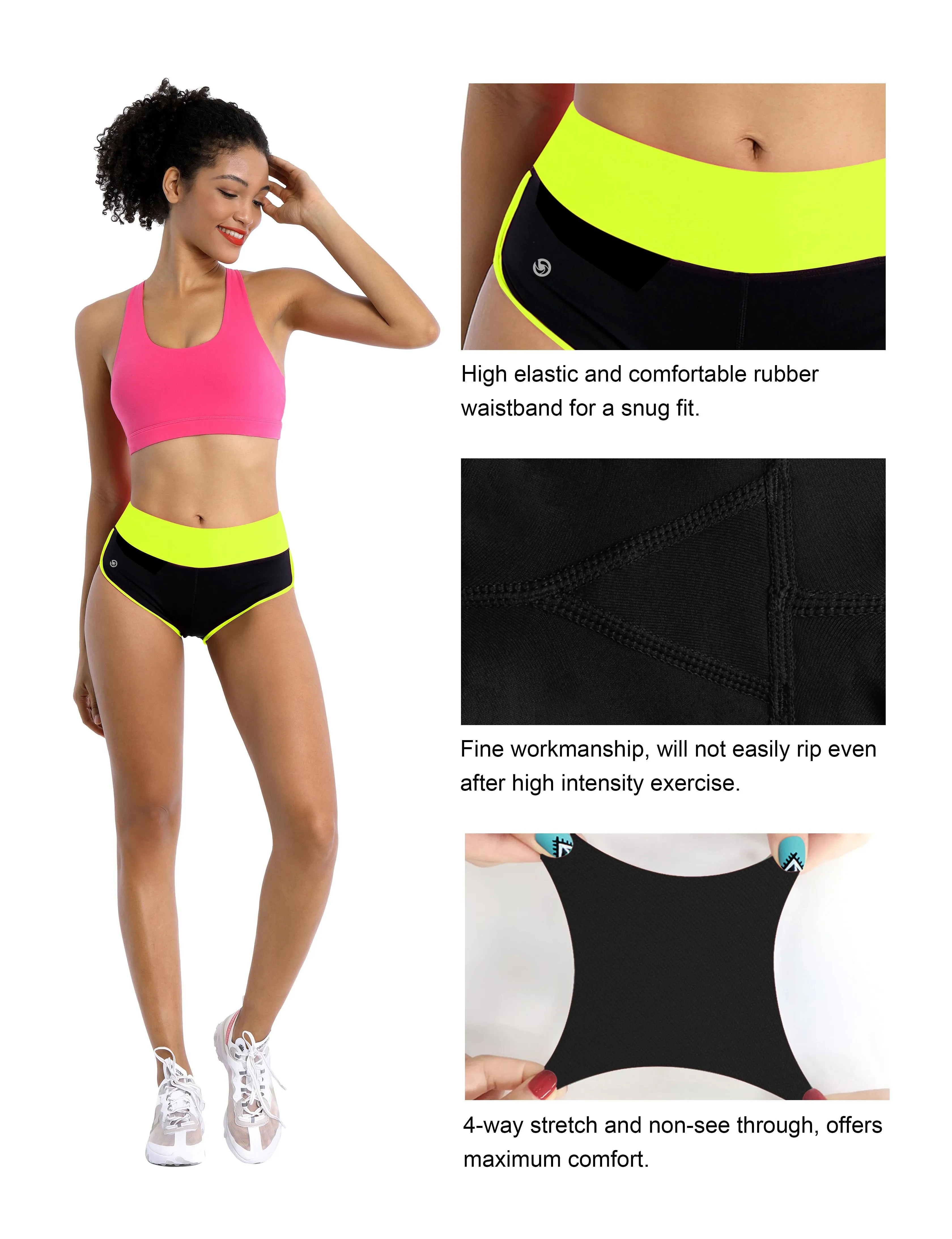 030 Sexy Booty Golf Shorts fluorescentyellow_black ins_Golf