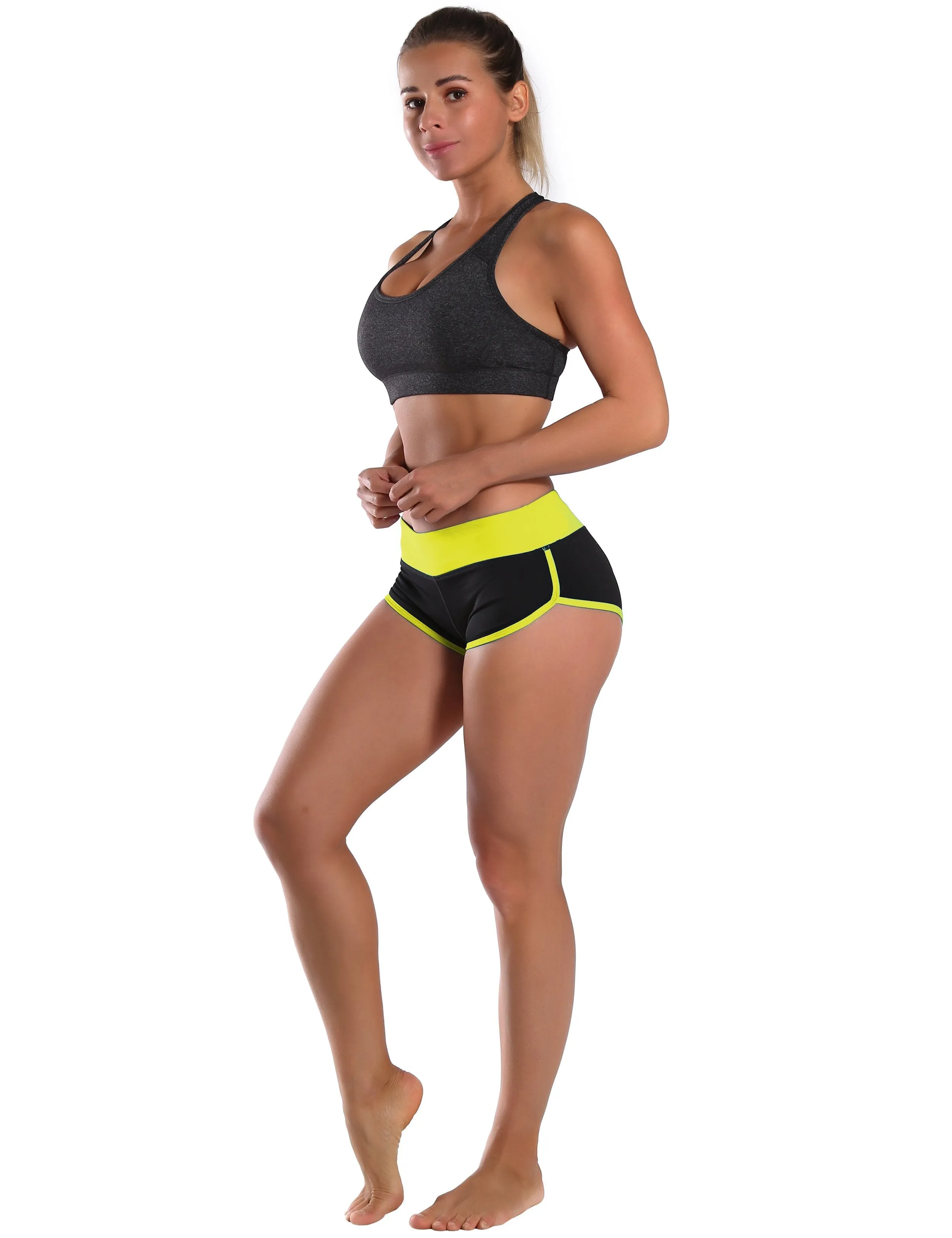 030 Sexy Booty Golf Shorts fluorescentyellow_black ins_Golf