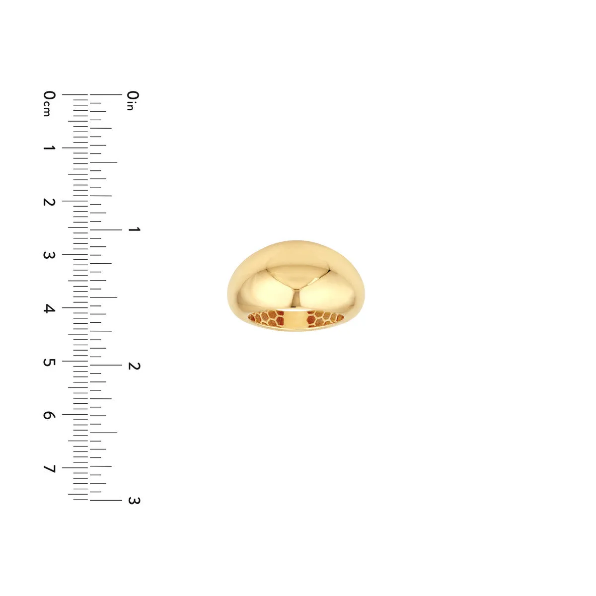14K Yellow Gold Graduated Dome Ring