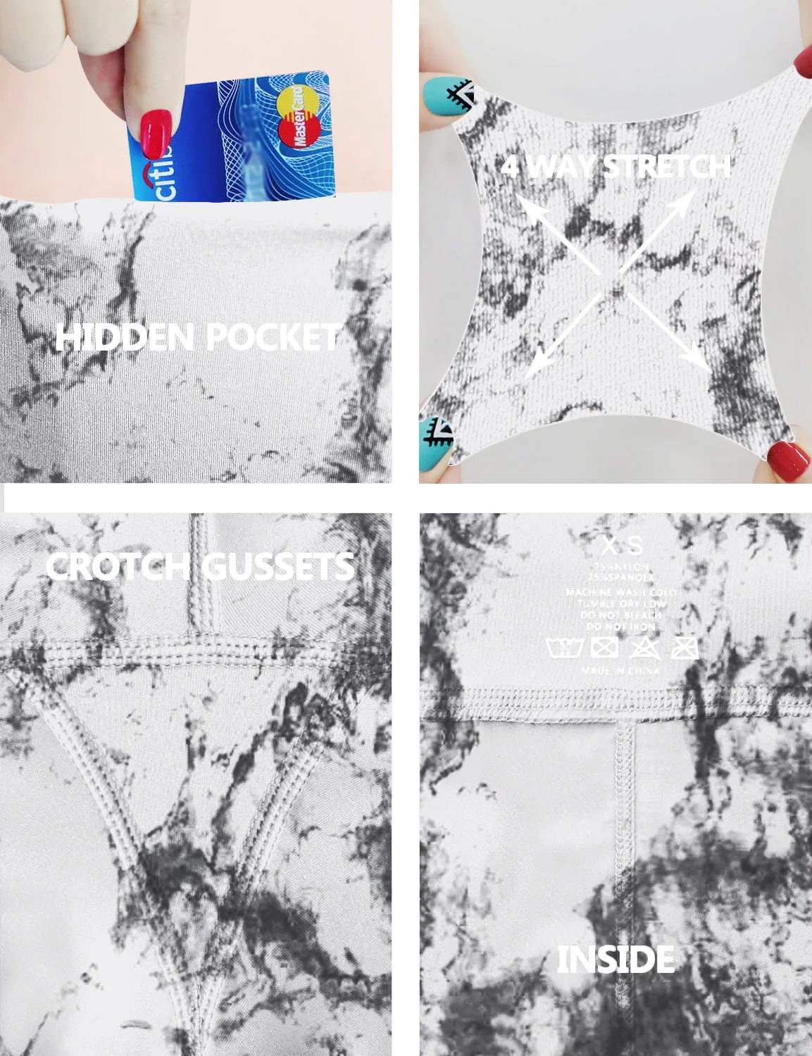 2.5" Printed Side Pockets Biking Shorts arabescato_Biking