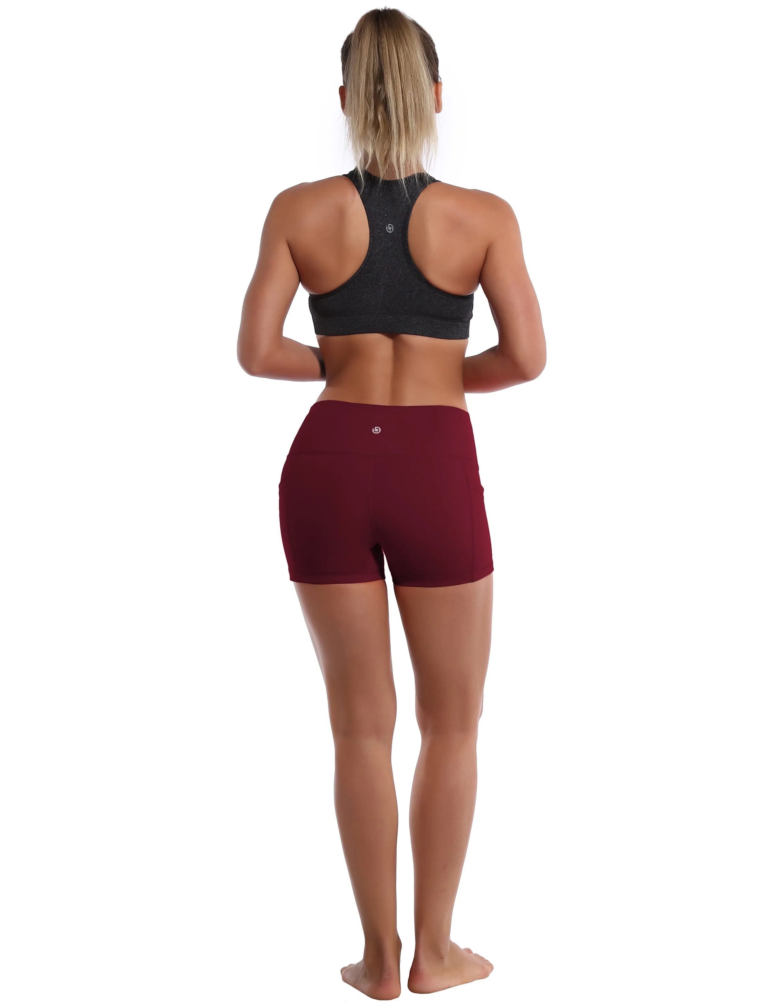 2.5" Side Pockets Biking Shorts cherryred_Biking