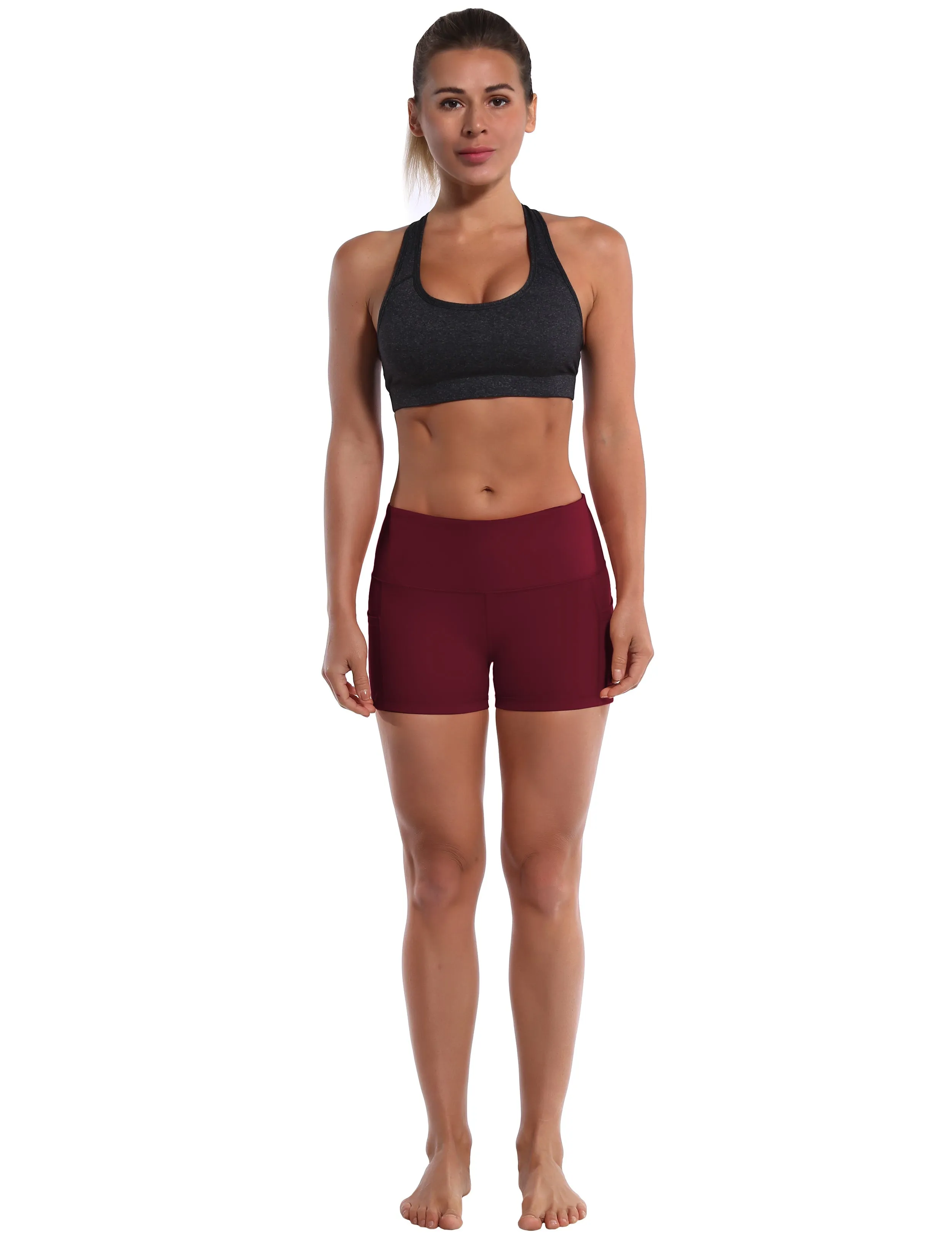 2.5" Side Pockets Biking Shorts cherryred_Biking