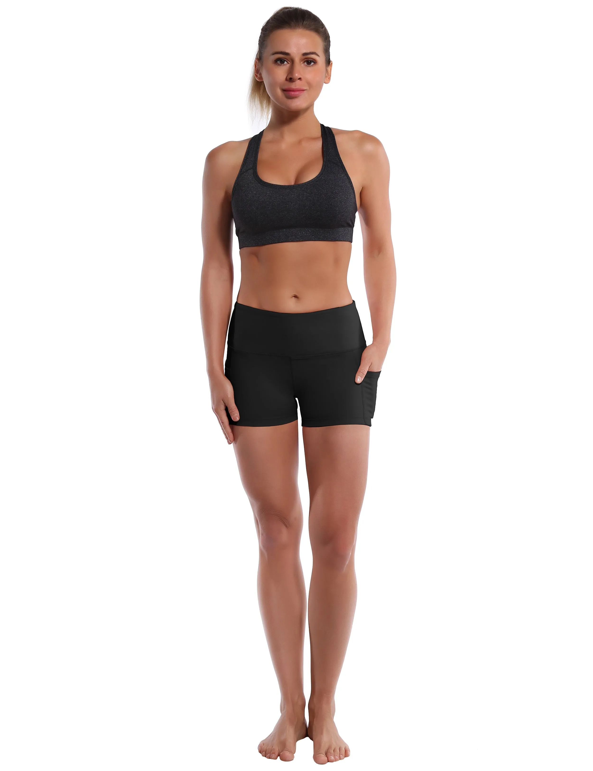 2.5" Side Pockets Gym Shorts black_Gym