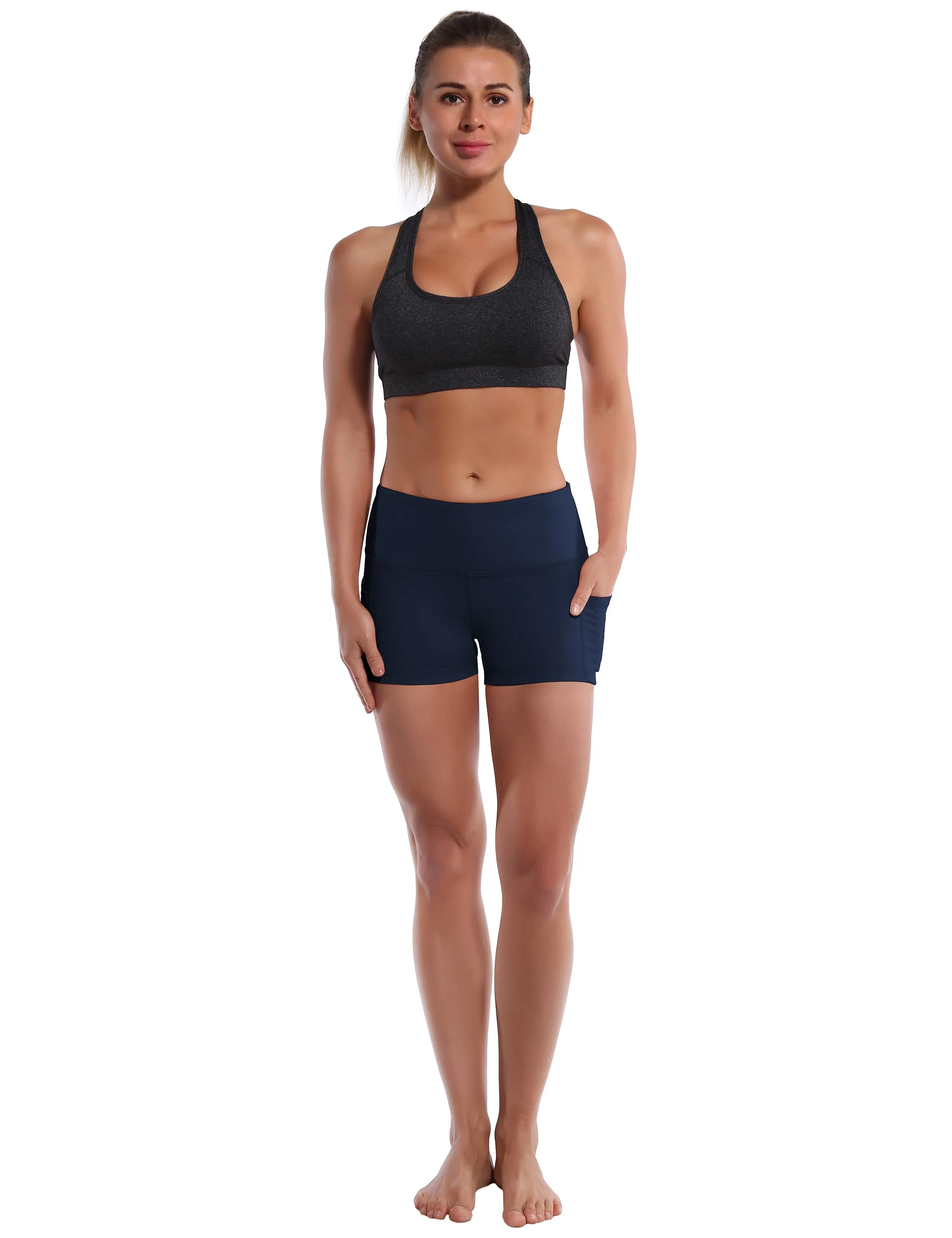 2.5" Side Pockets Jogging Shorts darknavy_Jogging
