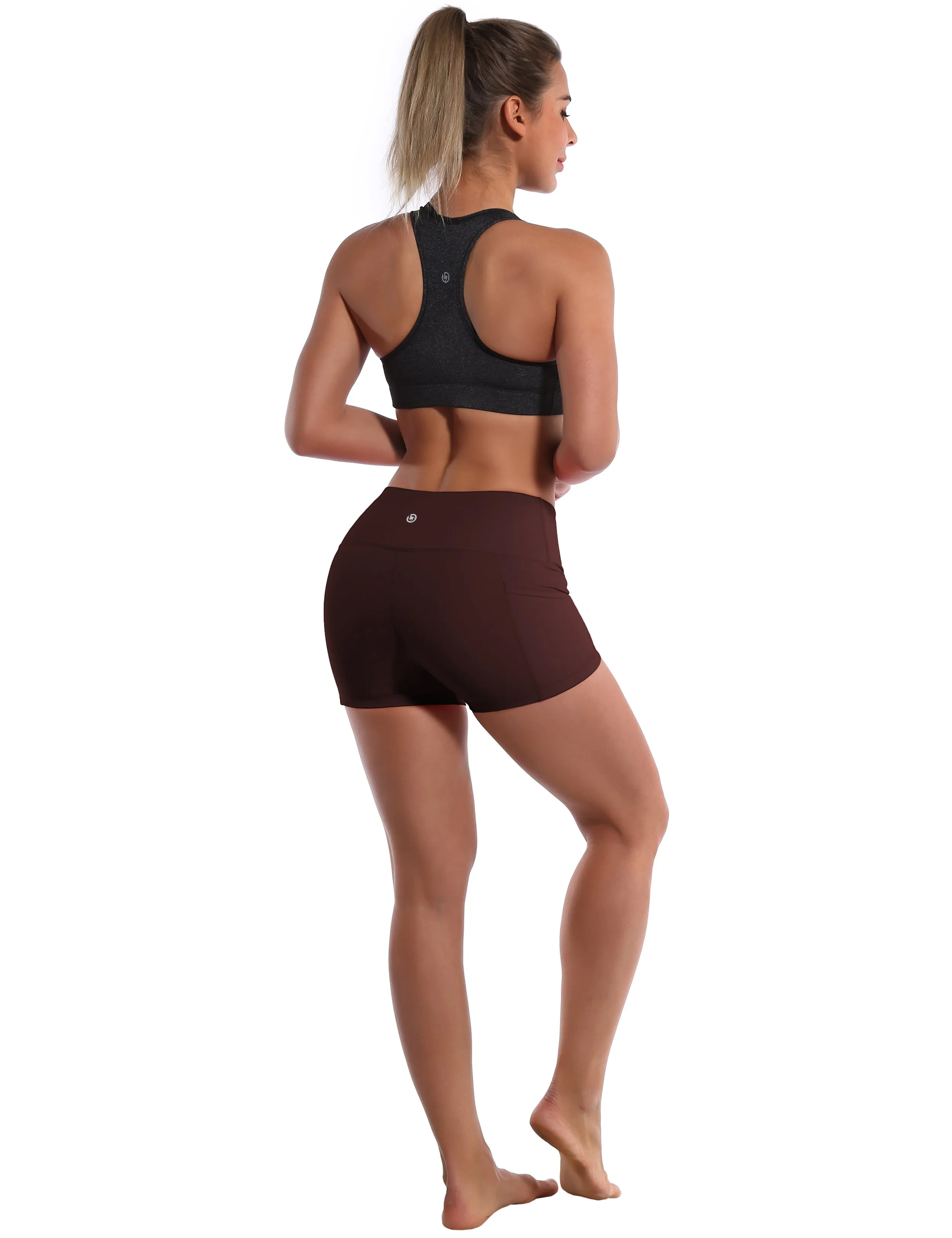 2.5" Side Pockets Plus Size Shorts mahoganymaroon_Plus Size
