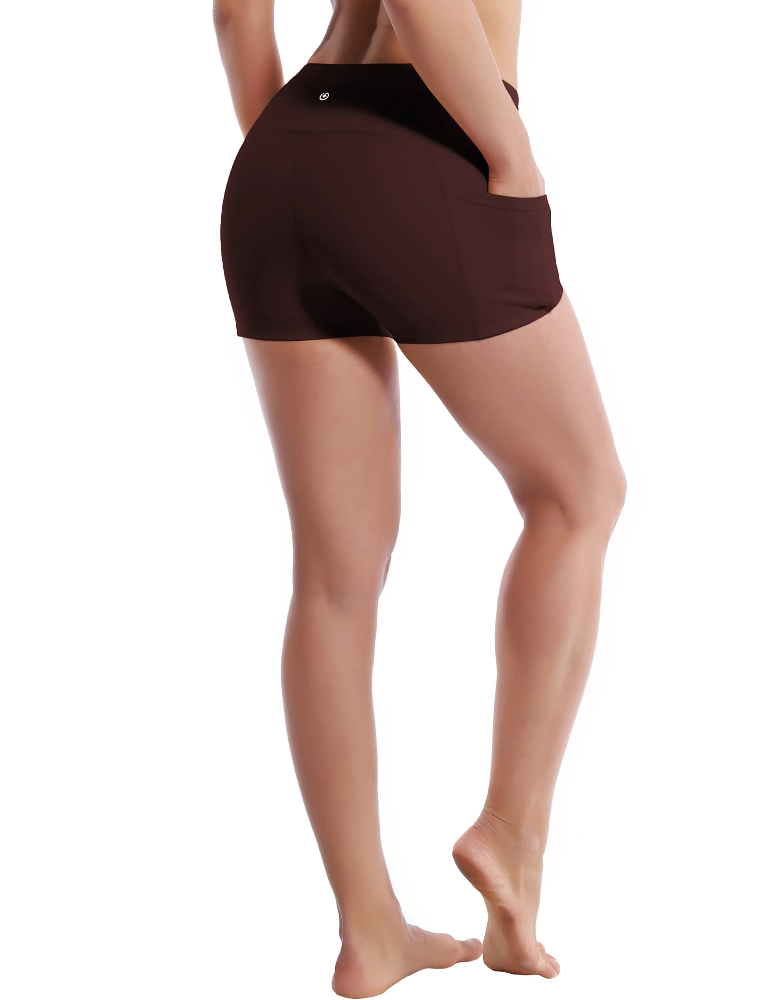 2.5" Side Pockets Plus Size Shorts mahoganymaroon_Plus Size