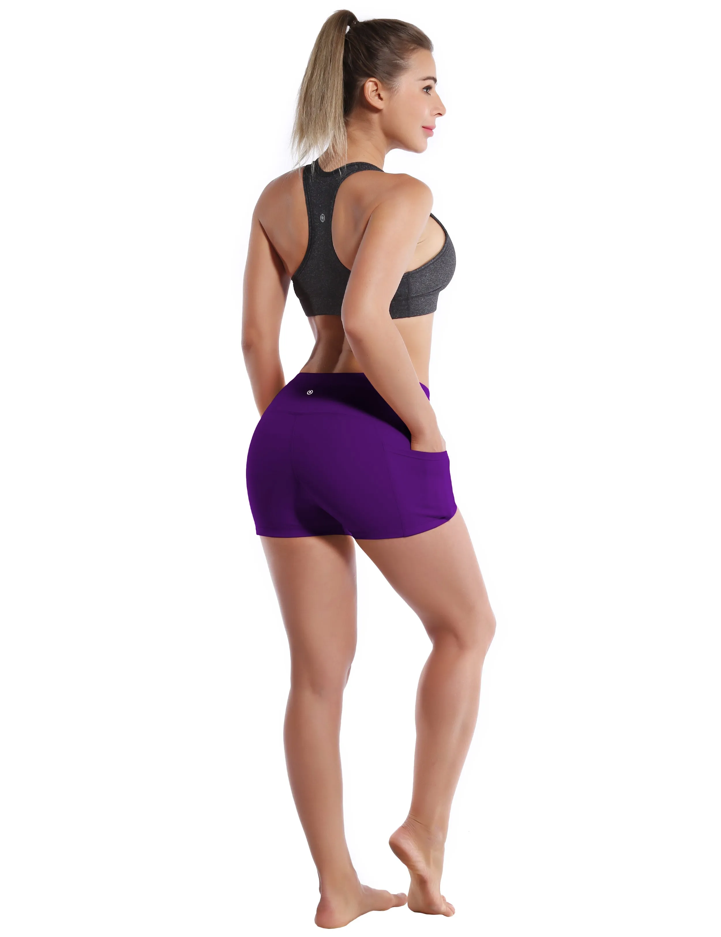 2.5" Side Pockets Running Shorts eggplantpurple_Running