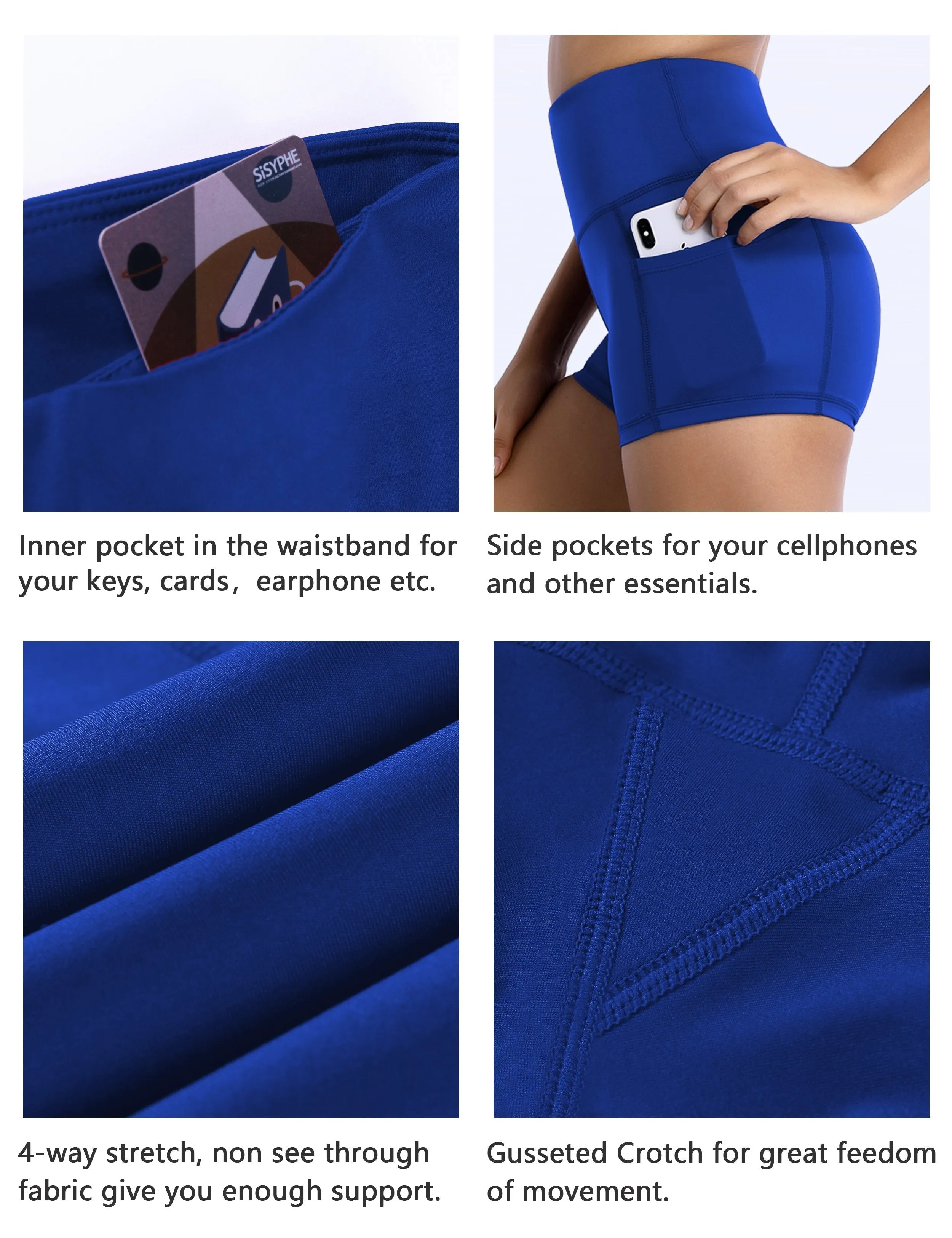 2.5" Side Pockets yogastudio Shorts navy ins_yogastudio