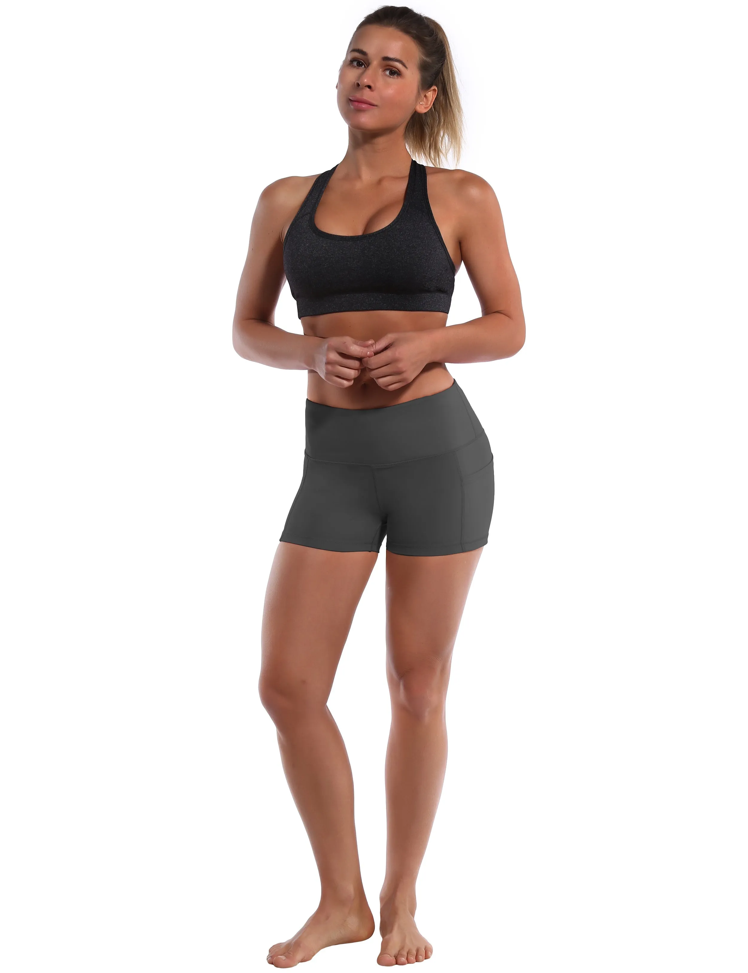 2.5" Side Pockets yogastudio Shorts shadowcharcoal_yogastudio