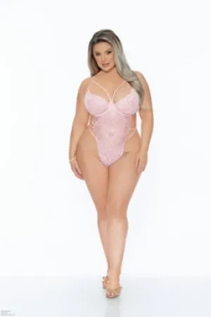 Aster Lace Open Back Teddy Plus