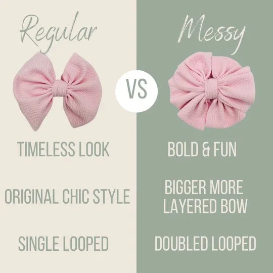 Baby Pink Checkers Bow