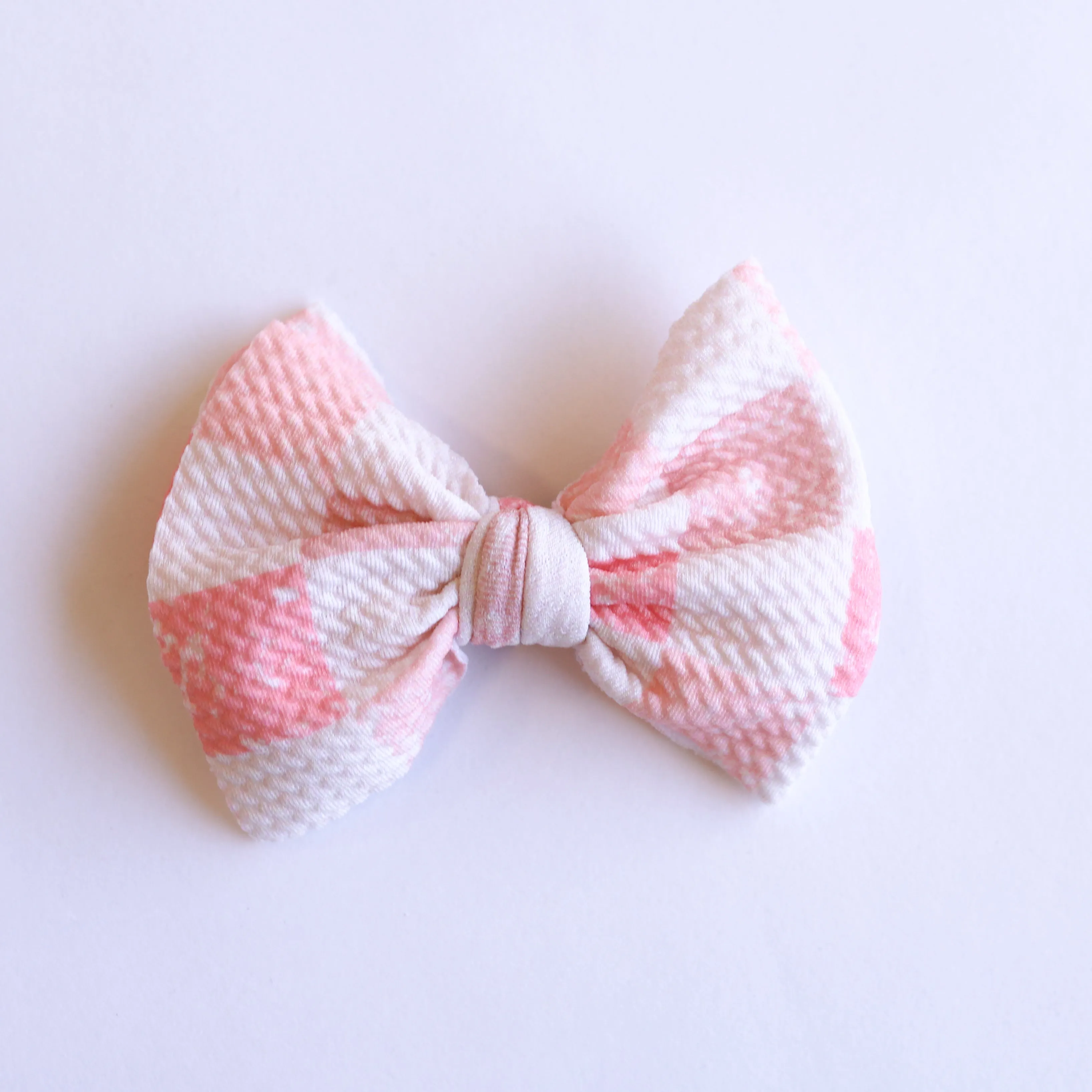 Baby Pink Checkers Bow