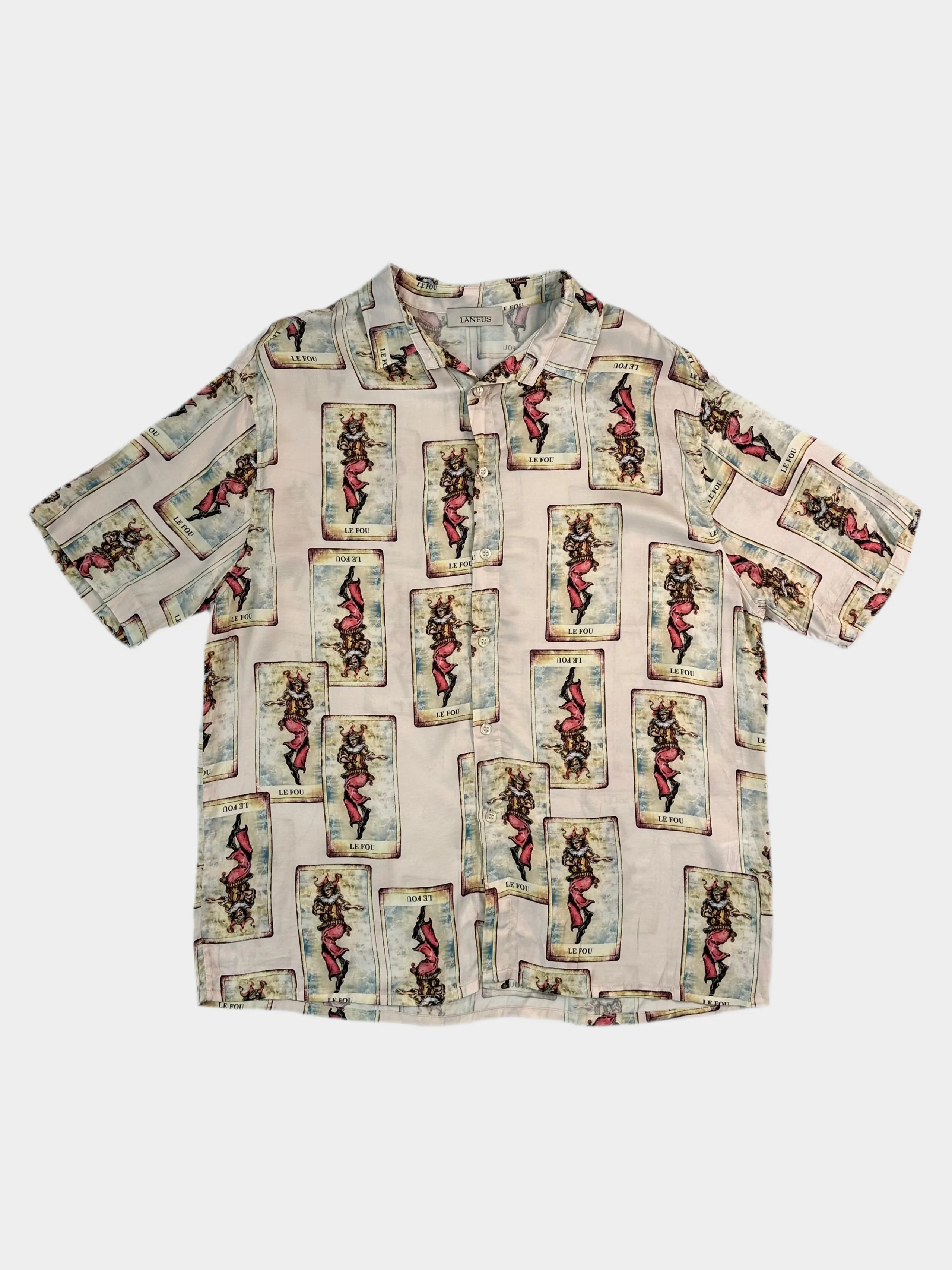Camicia Satinata Fantasia A Contrasto