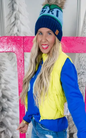 Chartruese Cropped Puffer Vest - Final Sale