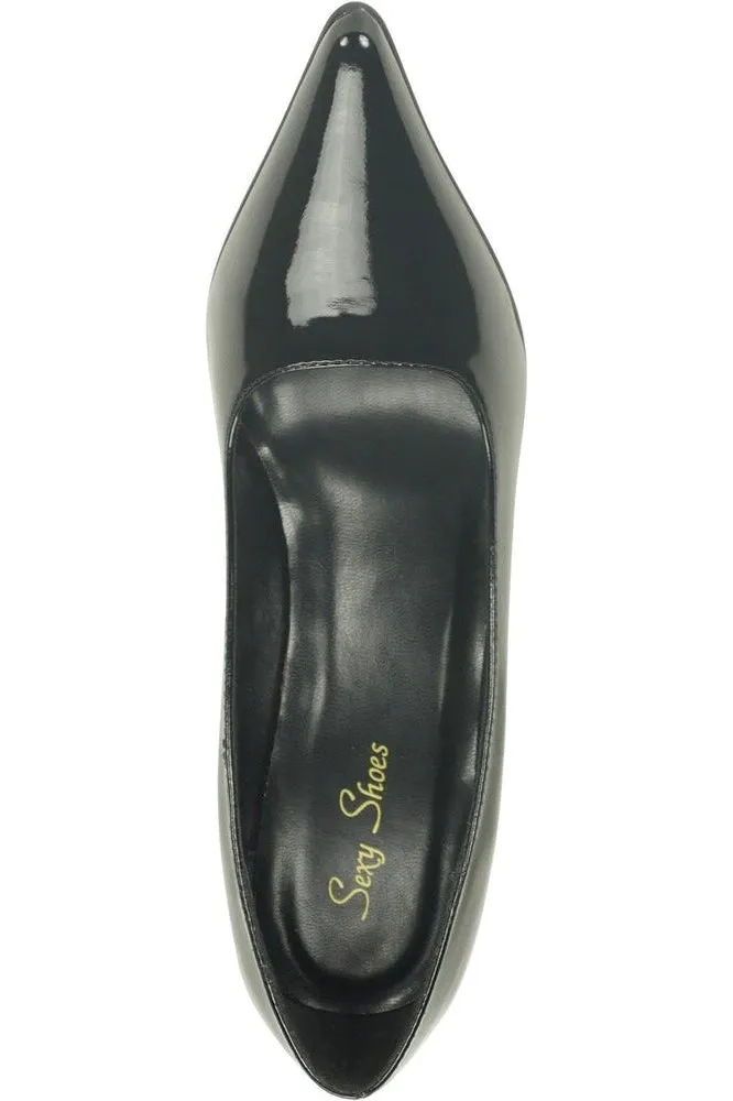 Classic-6004 Stiletto Pump | Black Patent