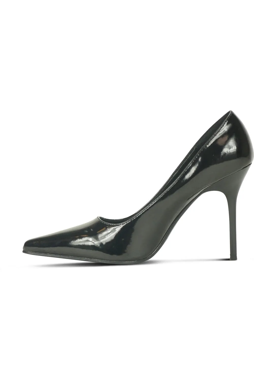 Classic-6004 Stiletto Pump | Black Patent