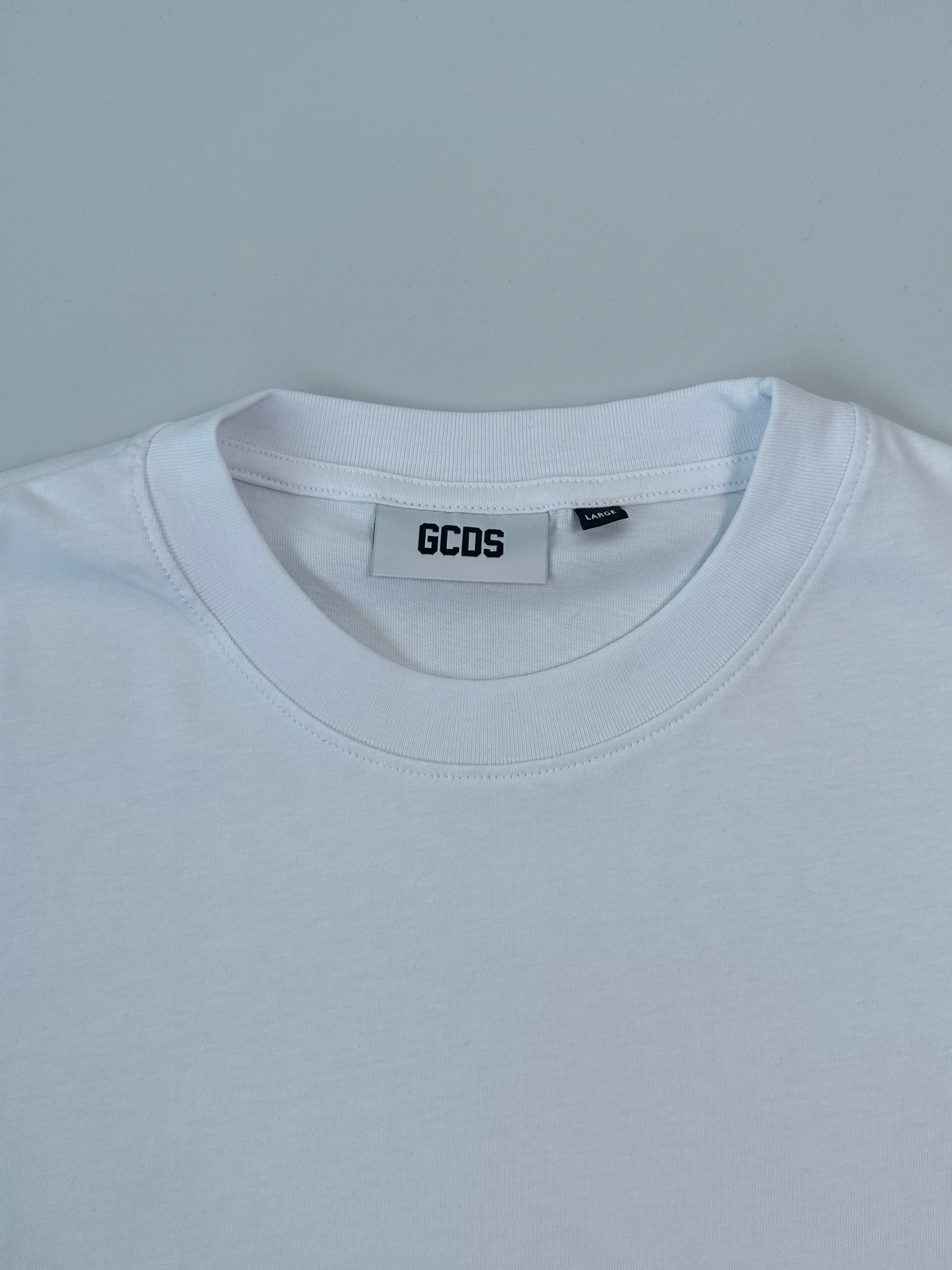Crop T-Shirt Bianca Con Logo Bling