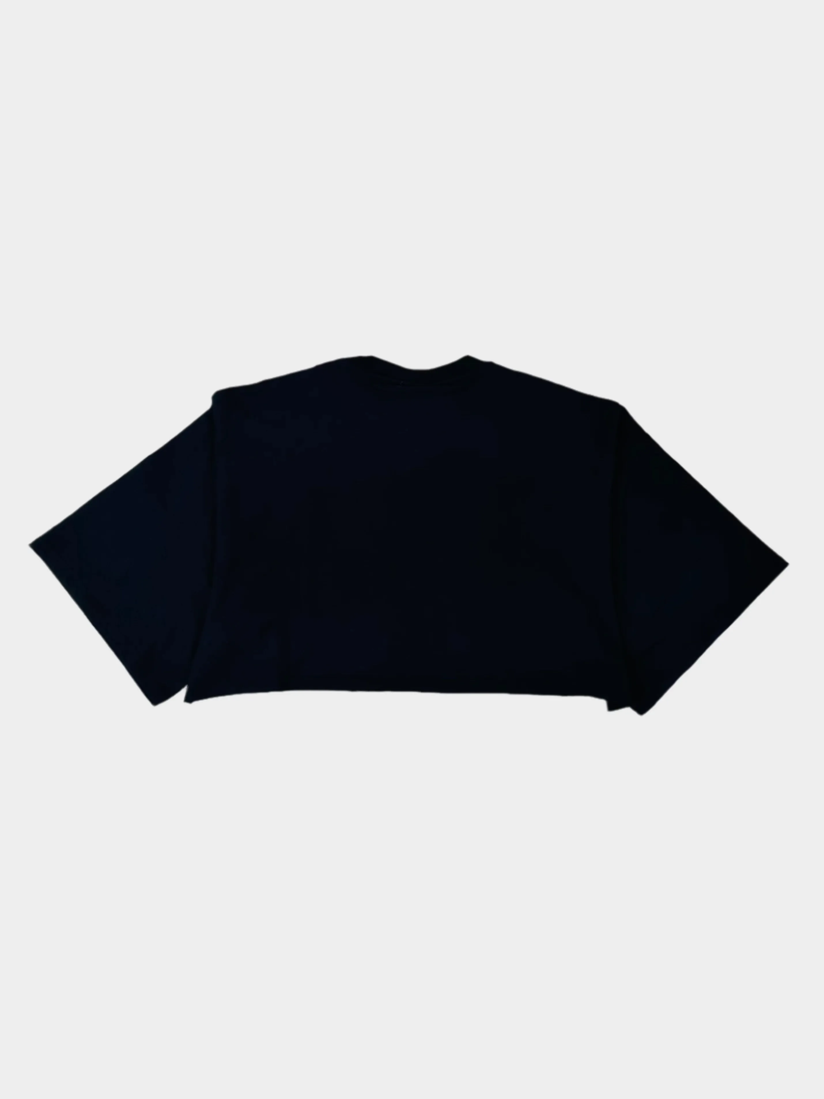Crop T-Shirt Nera Con Logo Bling