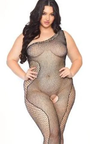 Drop Dead Diva Body Stocking w/Rhinestones Queen