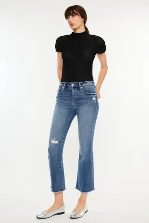 Honey Essentials High Rise Cropped Bootcut Jeans