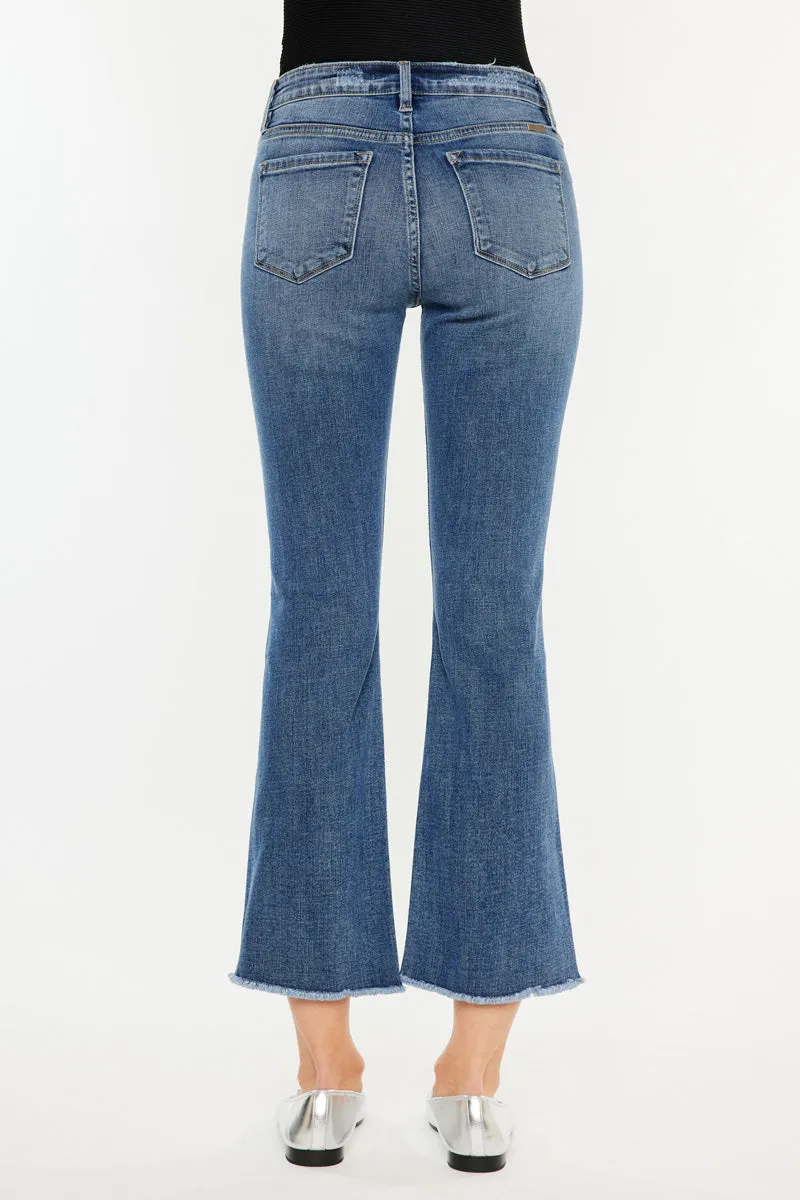 Honey Essentials High Rise Cropped Bootcut Jeans