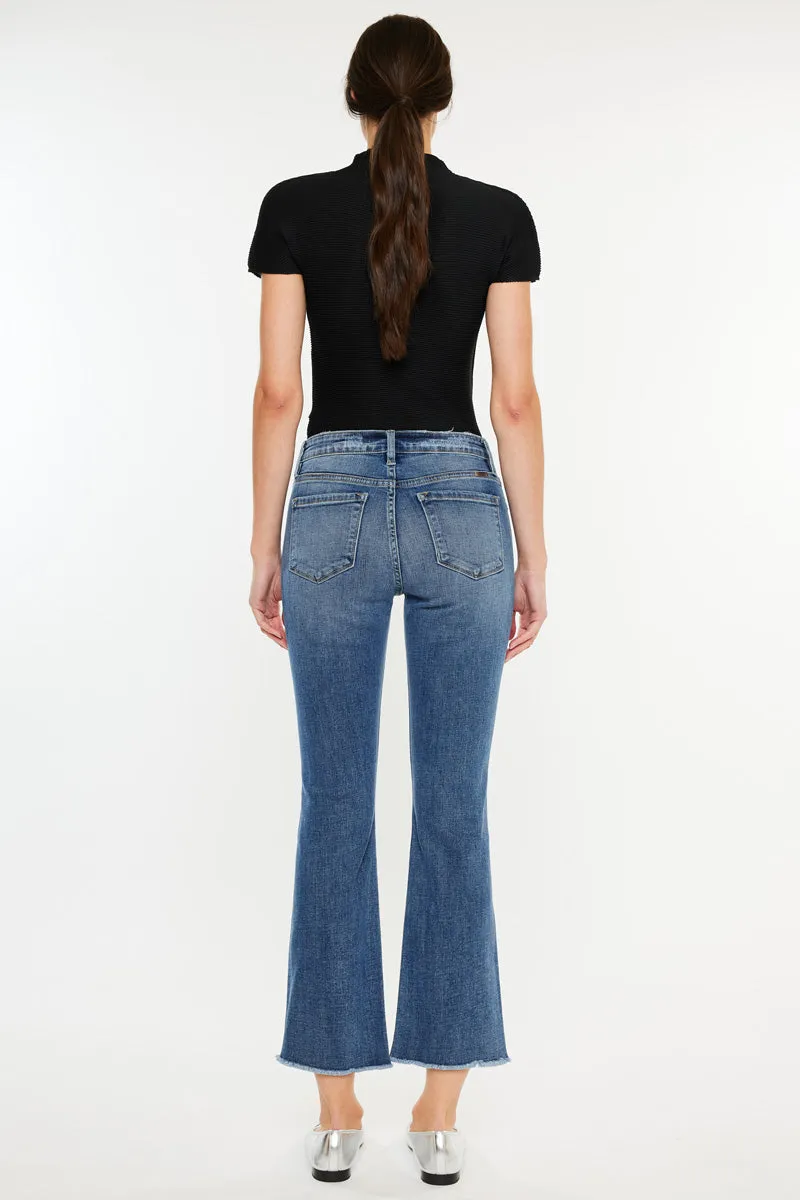Honey Essentials High Rise Cropped Bootcut Jeans