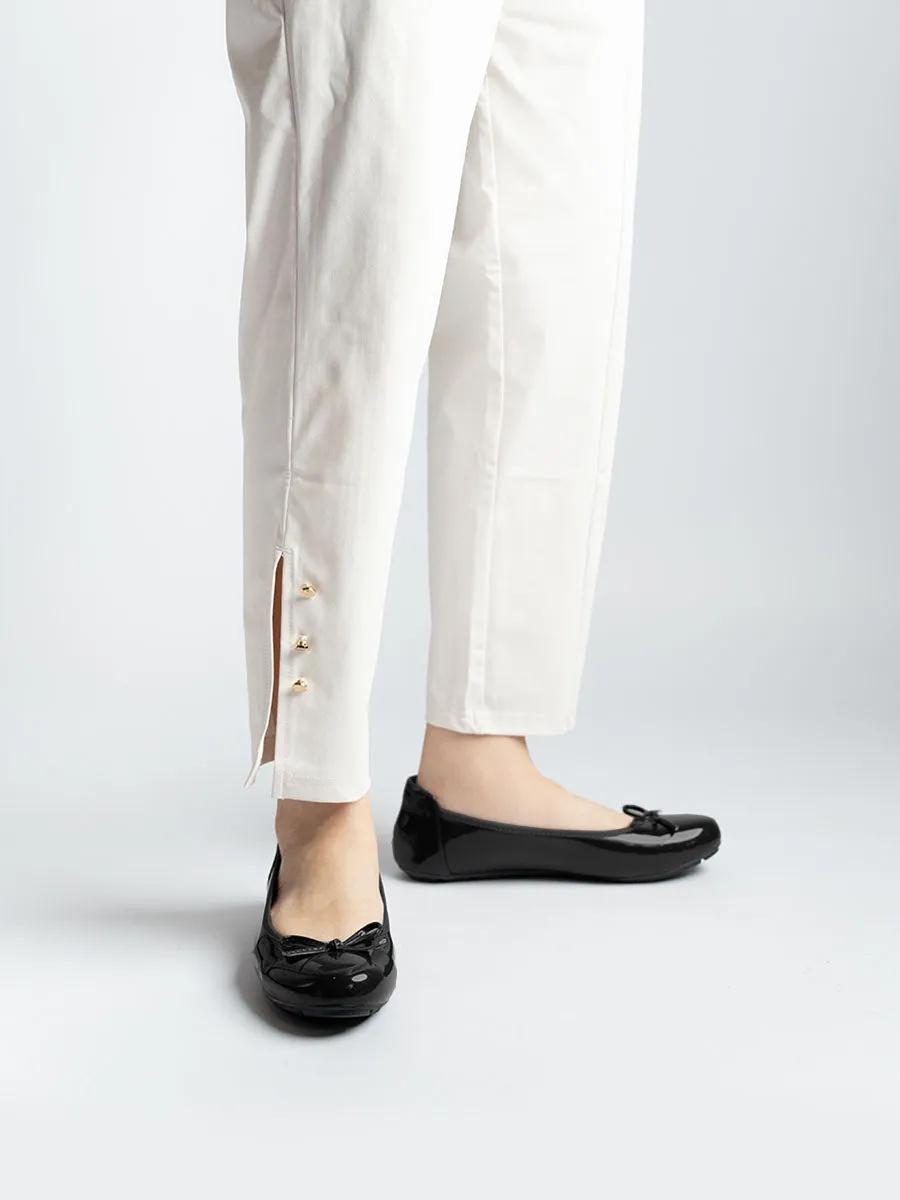 Honey Glossy Ballerina Flats
