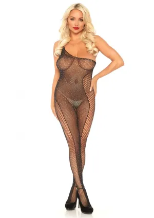 Leg Avenue Rhinestone Asymmetrical Bodystocking 89240