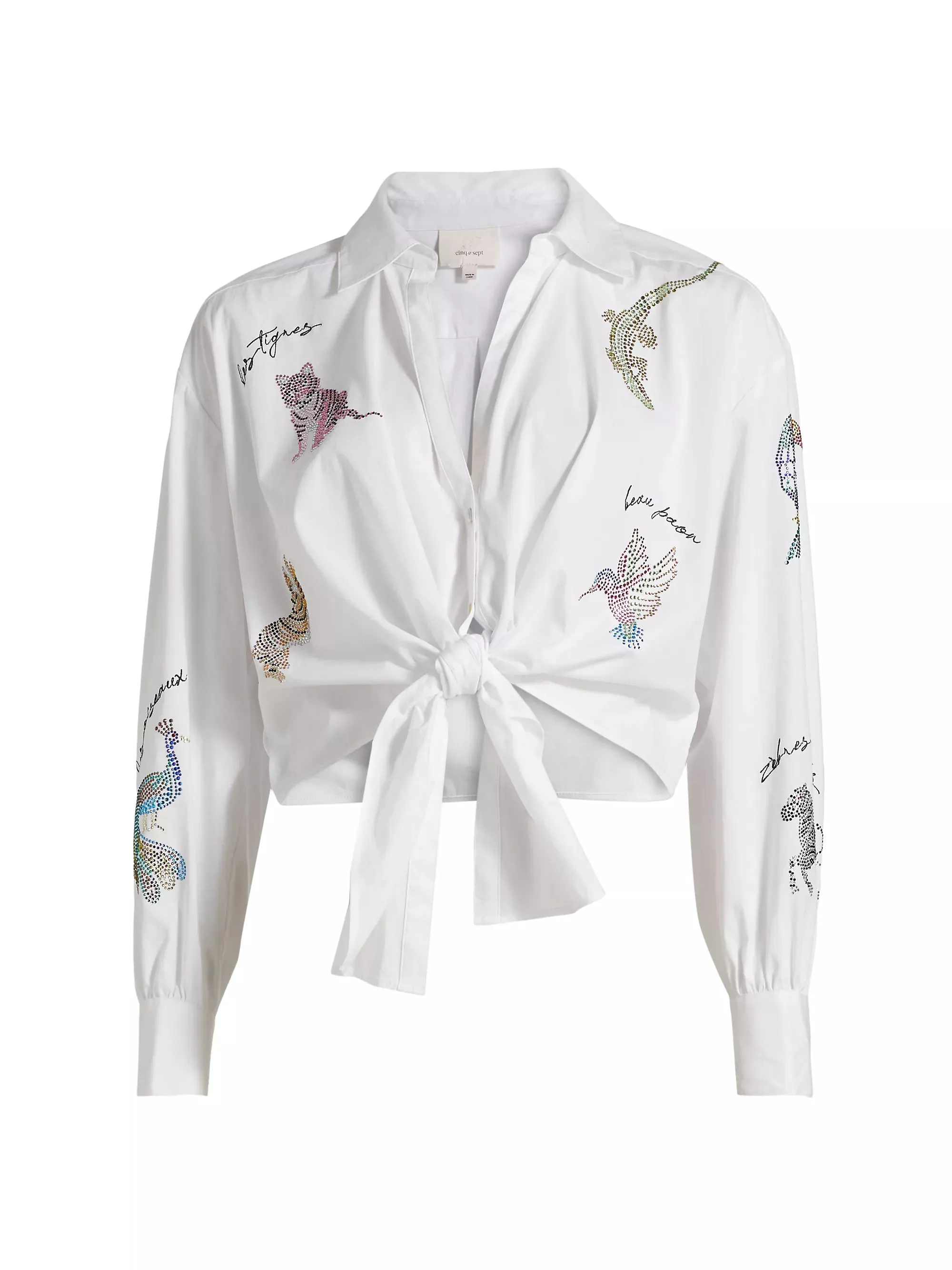 Mariana Jungle Heatset Blouse - White
