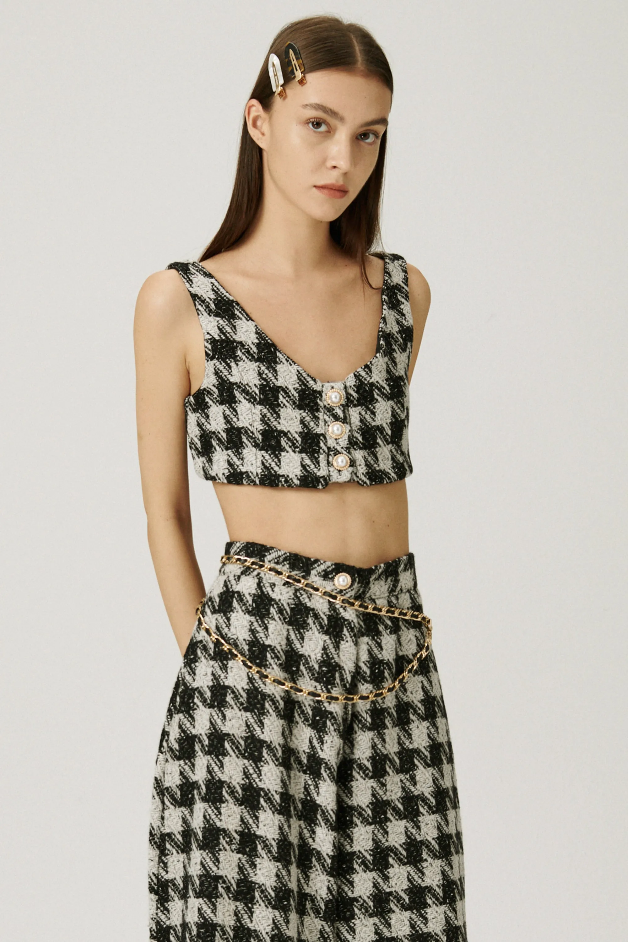 Milla Tweed Crop Top