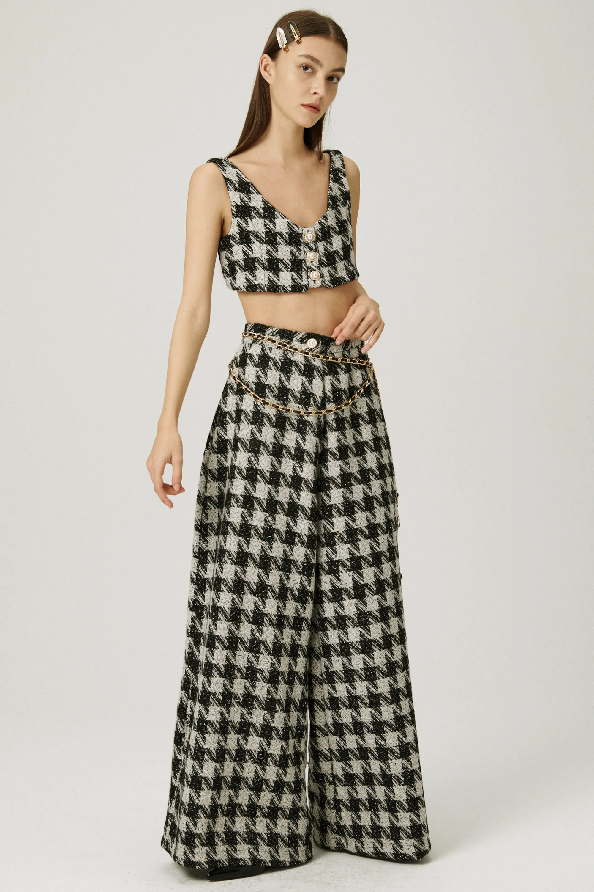 Milla Tweed Crop Top