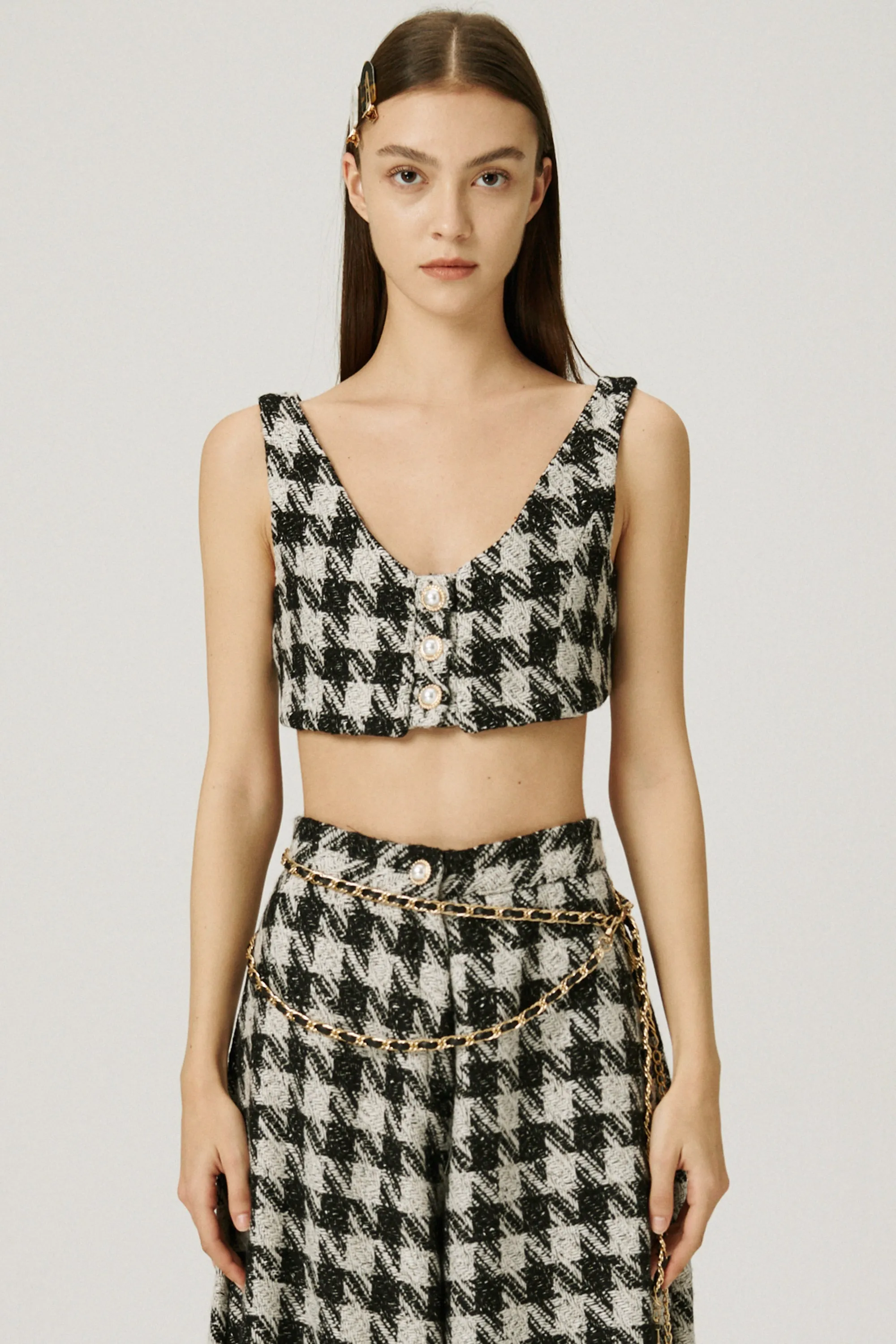 Milla Tweed Crop Top