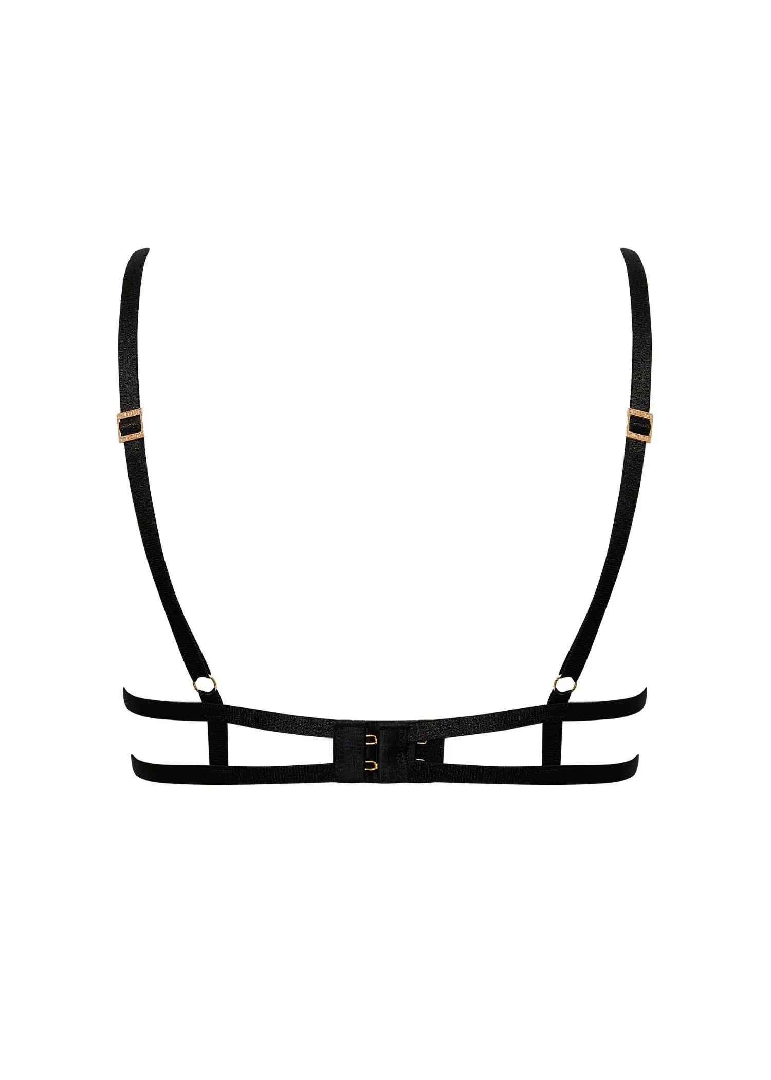 Petra Open Wired Bra (Black/Gold/Silver)