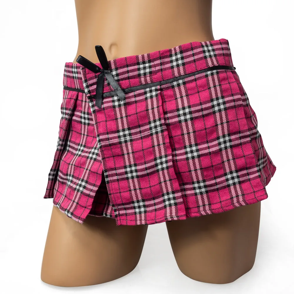 Poison Rose Plaid Schoolgirl Skirt