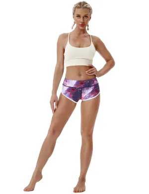 Printed Booty Biking Shorts galaxy_Biking