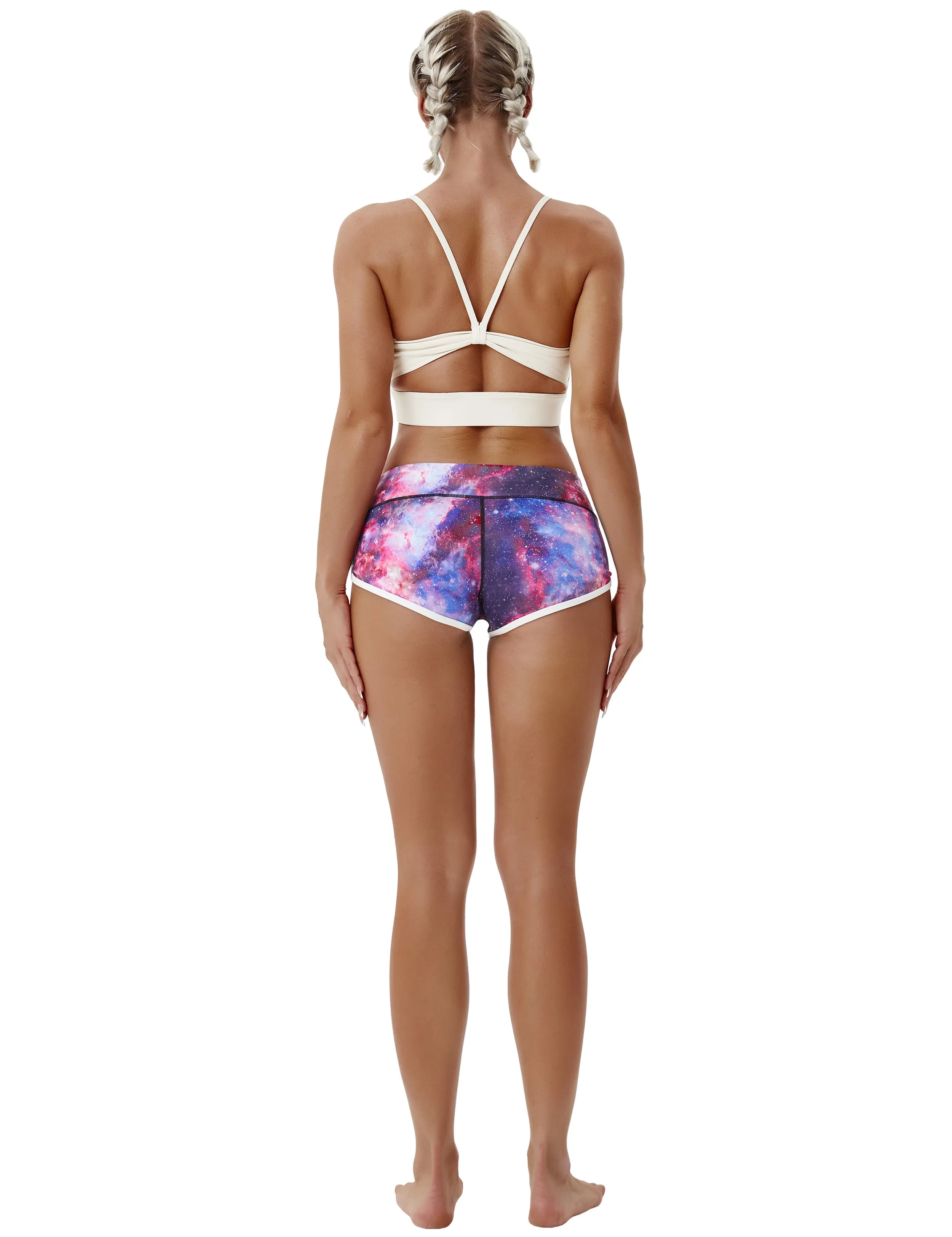 Printed Booty Biking Shorts galaxy_Biking
