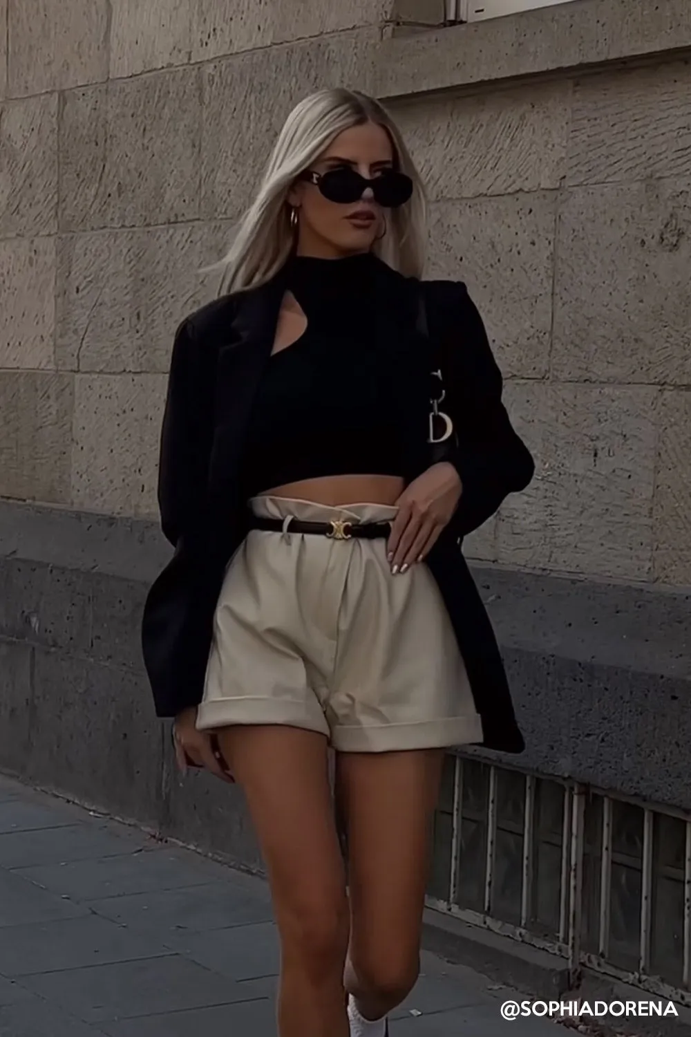 Rachel Paperbag Pleather Shorts