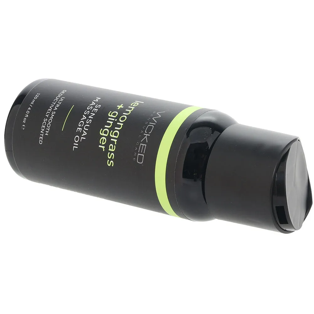 Sensual Massage Oil 4oz/120ml in Lemongrass & Ginger