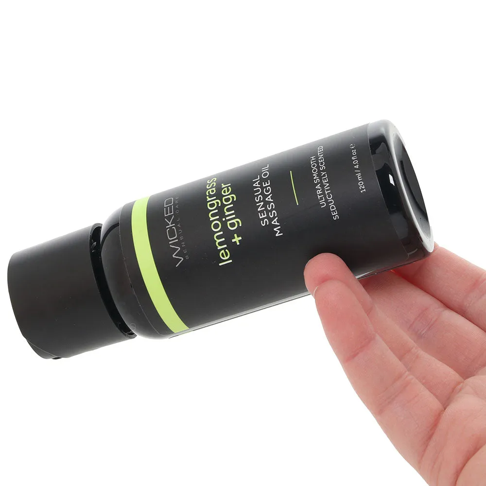 Sensual Massage Oil 4oz/120ml in Lemongrass & Ginger