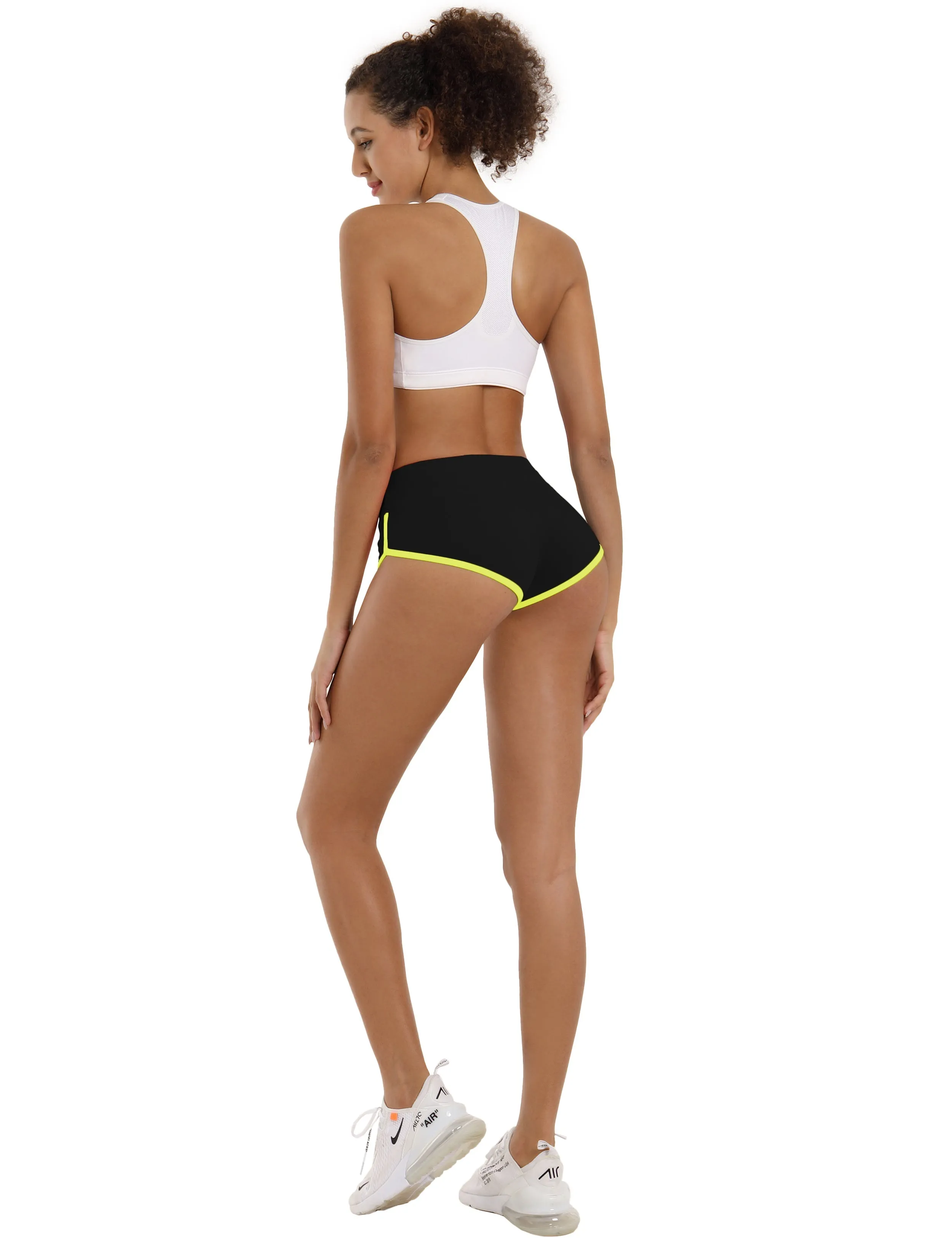 Sexy Booty Plus Size Shorts black_fluorescentyellow_Plus Size