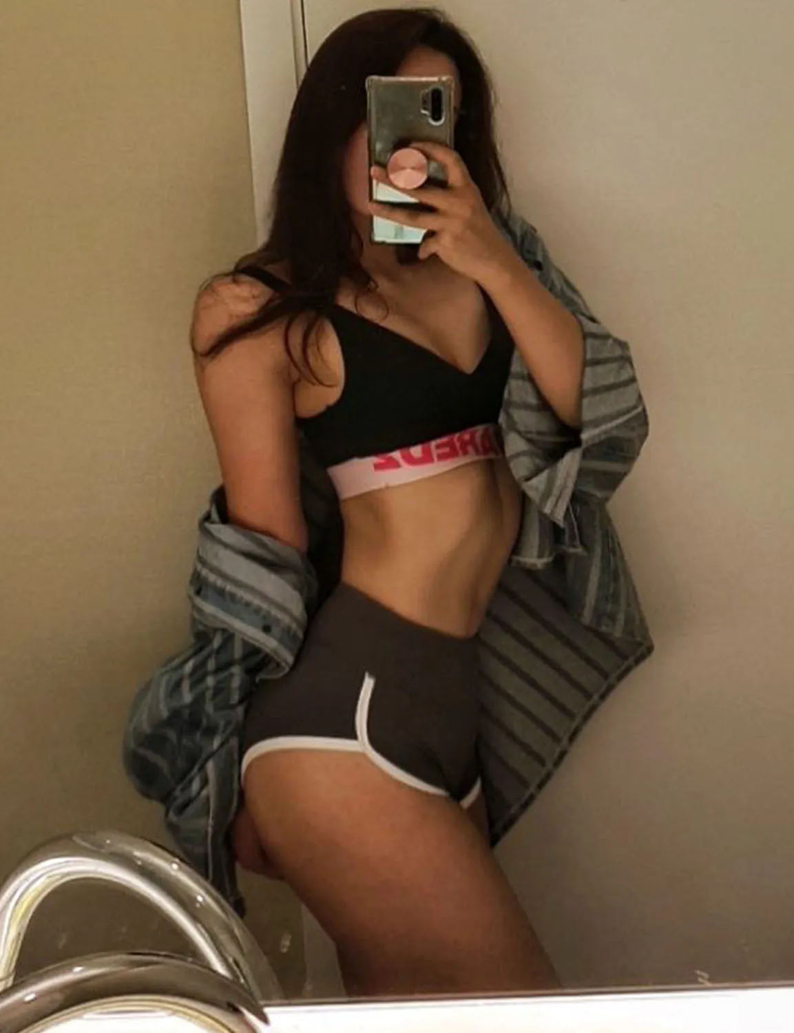 Sexy Booty Plus Size Shorts shadowcharcoal ins_Plus Size