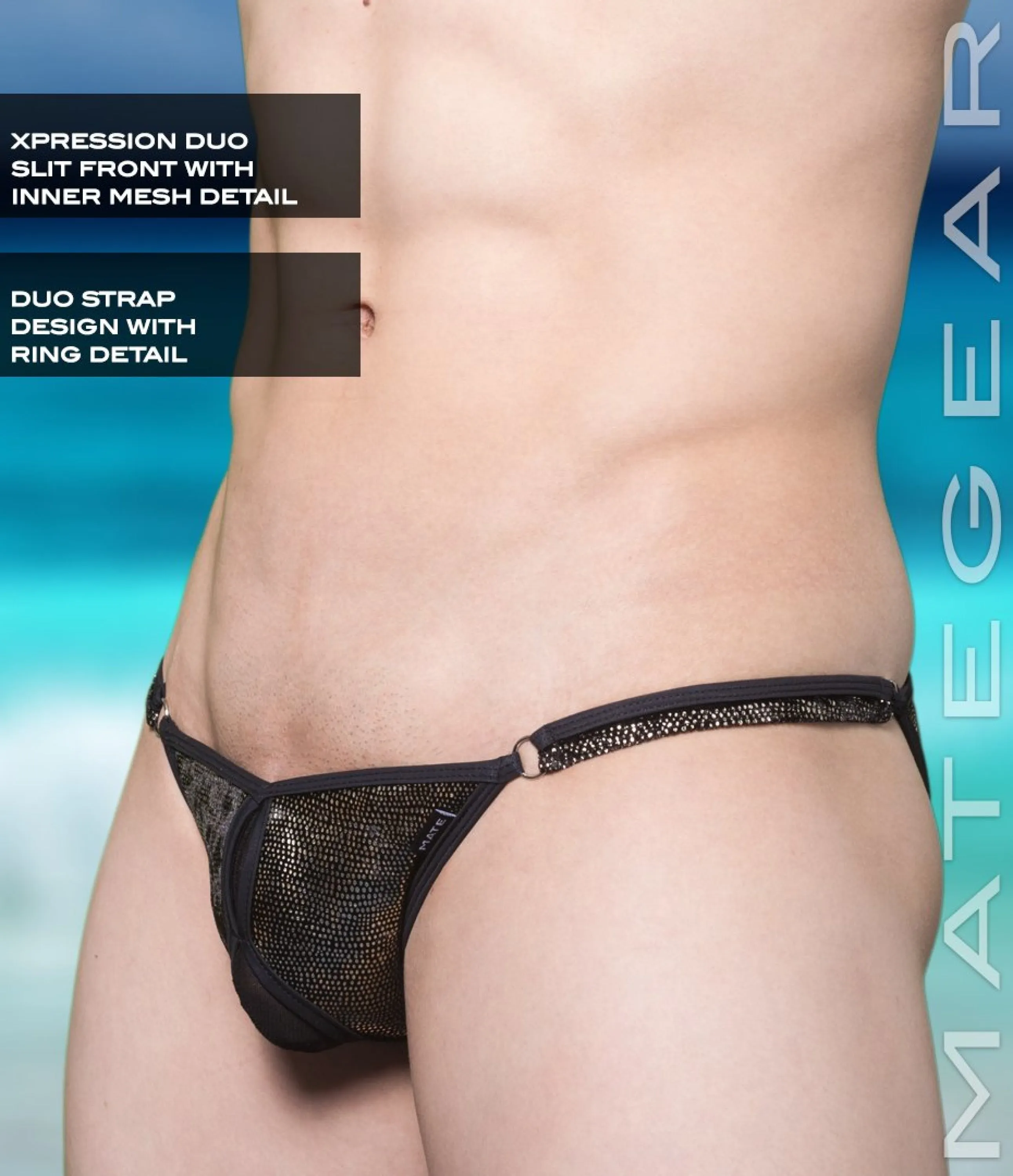 Sexy Men's Swimwear Xpression Mini Swim Bikini - Hu Hyo (Double Slit Front)