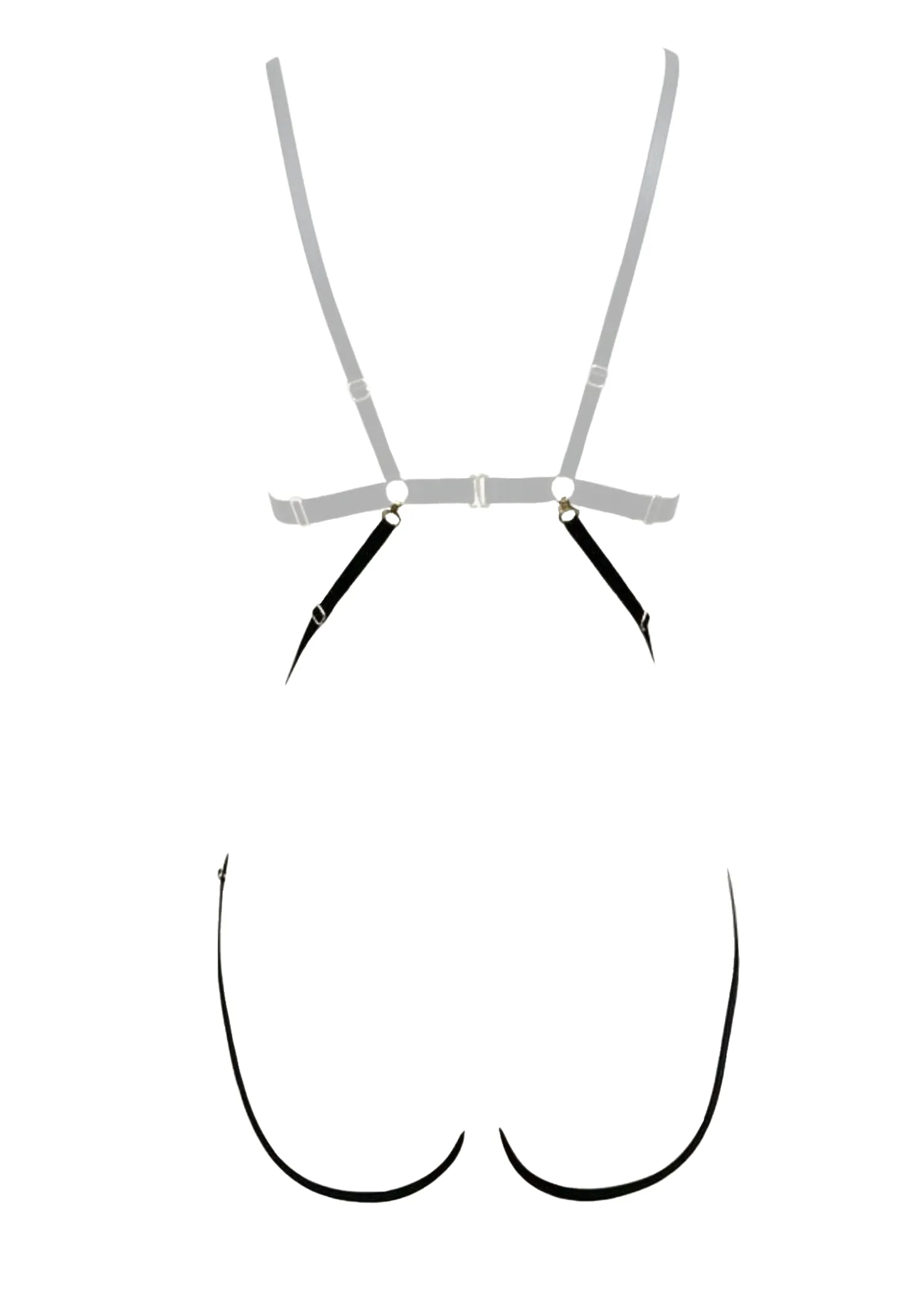 SHEER Open Back Body Attachment (without Bra)