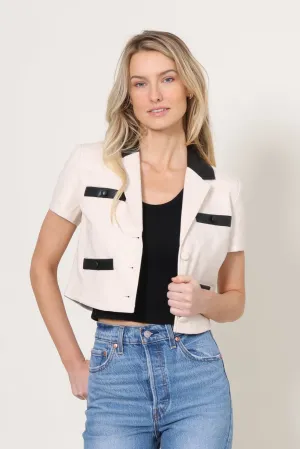 Shiller Short Sleeve Leather Jacket