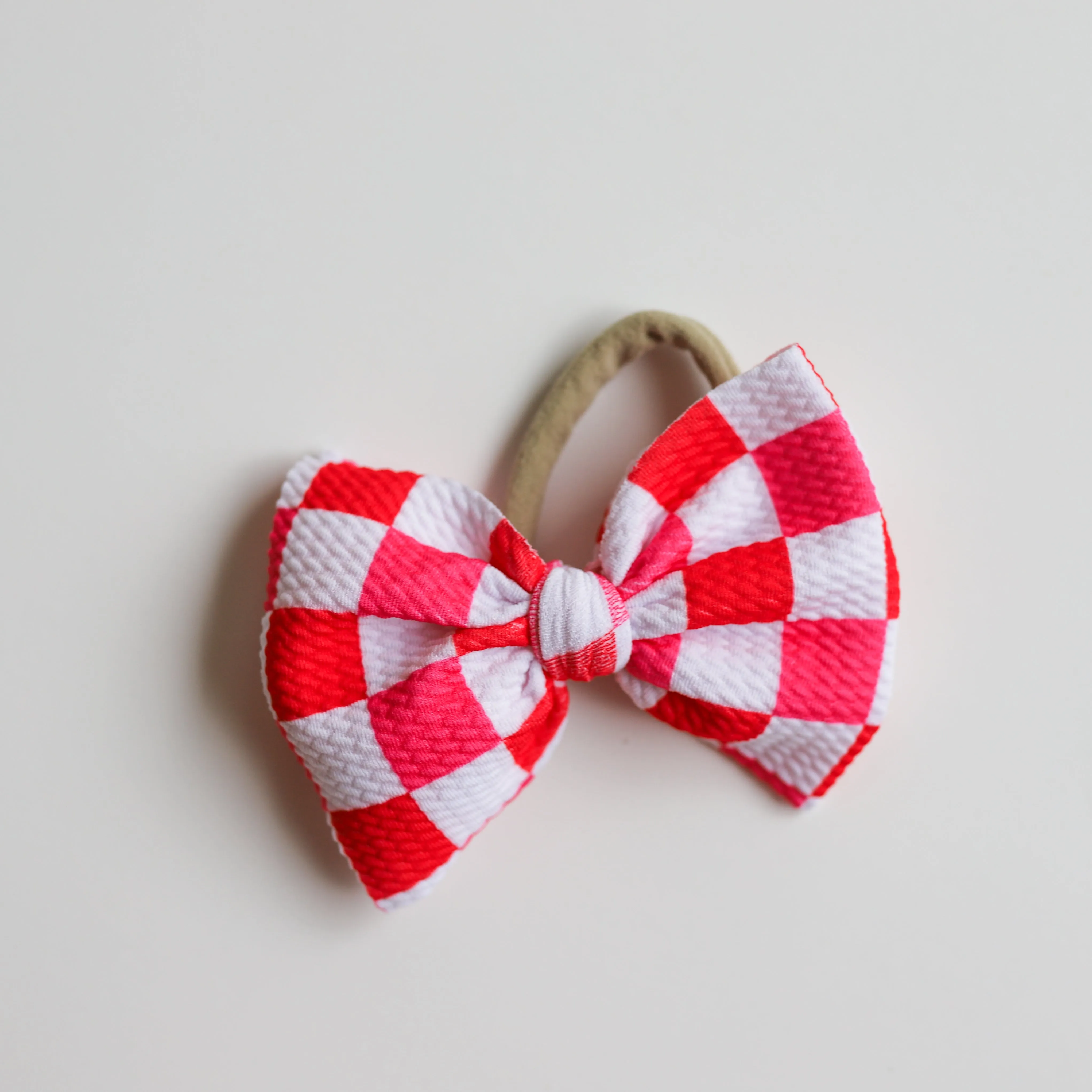 Strawberry Red Checkers Bow