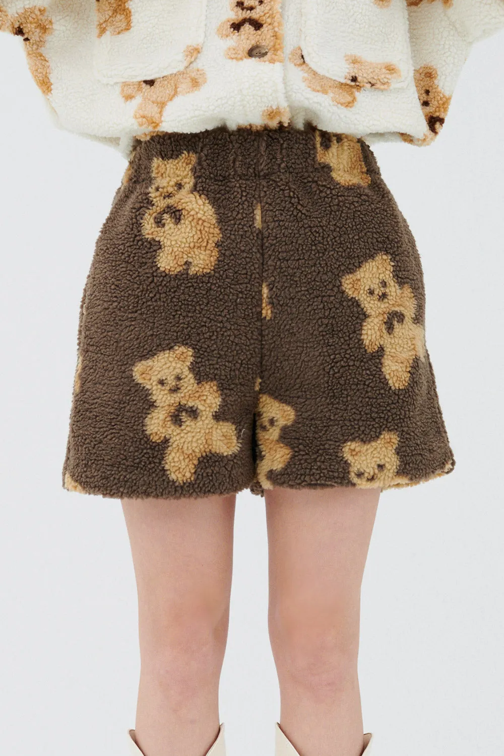 Sunny Teddy Faux Shearling Shorts