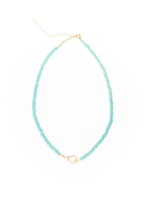 Thea Luxe Beaded Necklace | Aqua