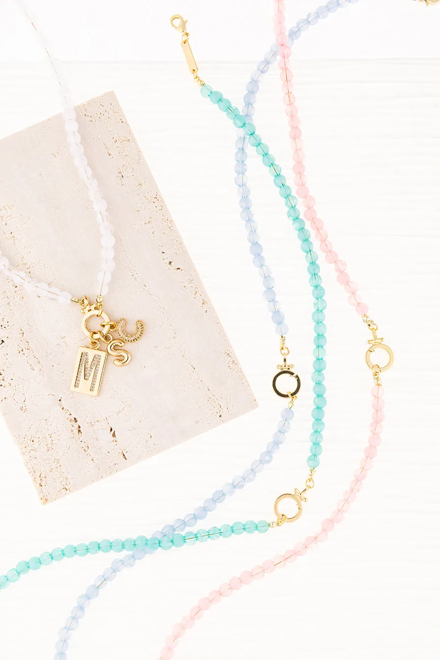 Thea Luxe Beaded Necklace | Aqua