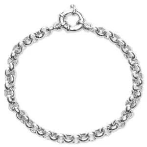 Thick Rolo Bracelet - 925 Sterling Silver